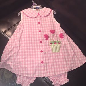 Popover set plaid with flowers🌸🌼🌸🌼🌸😍